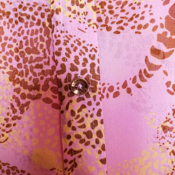 CAbi| Pink Cheetah Print Blouse, Style 5711 - Picture 6 of 11